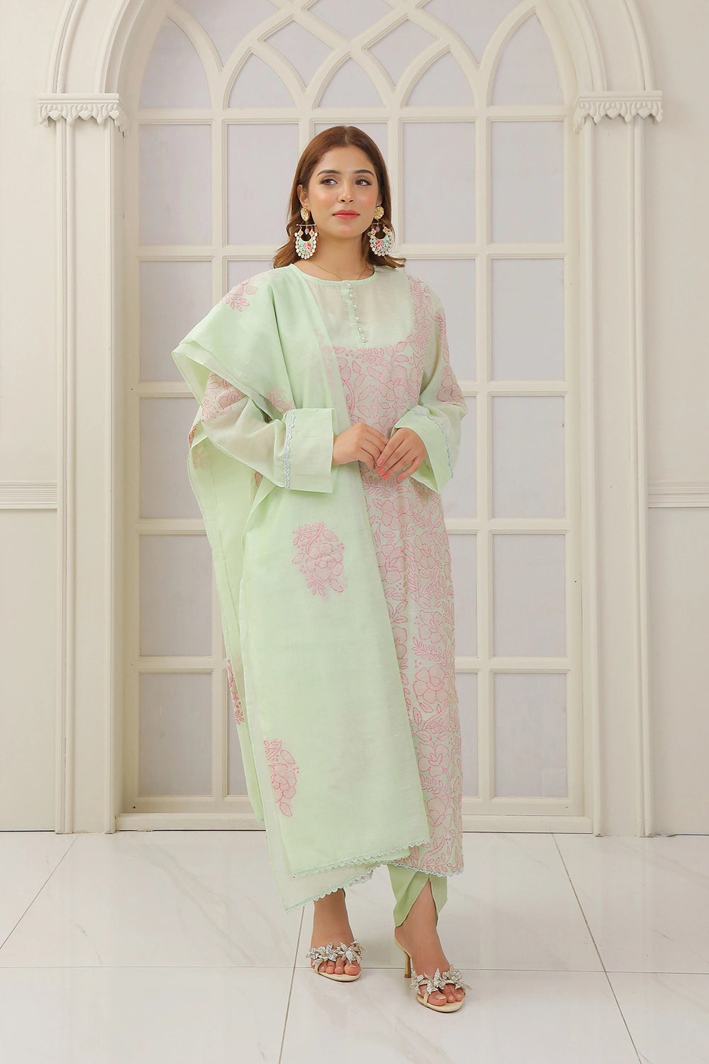 Three Piece Cotton lawn Suit (M2)