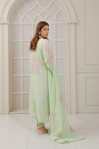 Three Piece Cotton lawn Suit (M2)