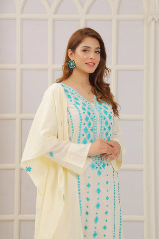 Three Piece Malai lawn Suit (M3)